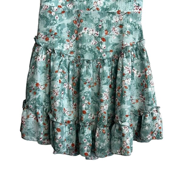 Hello Molly Fairy Godmother Dress Size 4 Teal Blue Floral Fit And Flare Mini - Picture 5 of 8